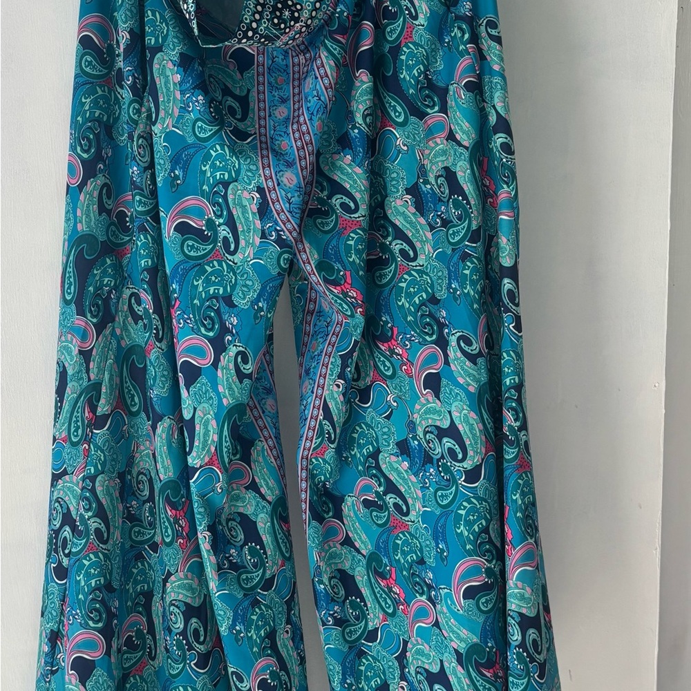 Vibrant Paisley Print Pants